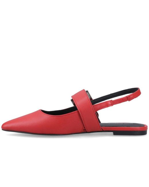 Hush Puppies Red Diya Buckle Mary Jane Shoes