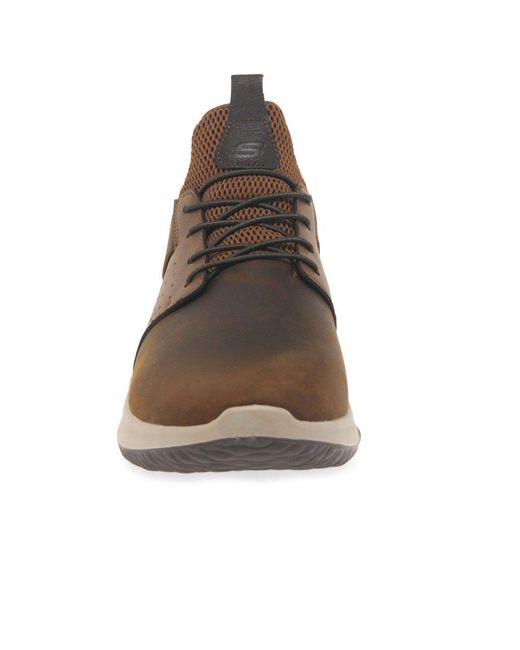 skechers leather shoes mens