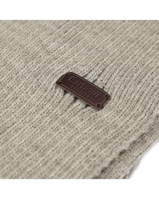 Barbour Gray Crimdon Hat &Amp; Scarf Set