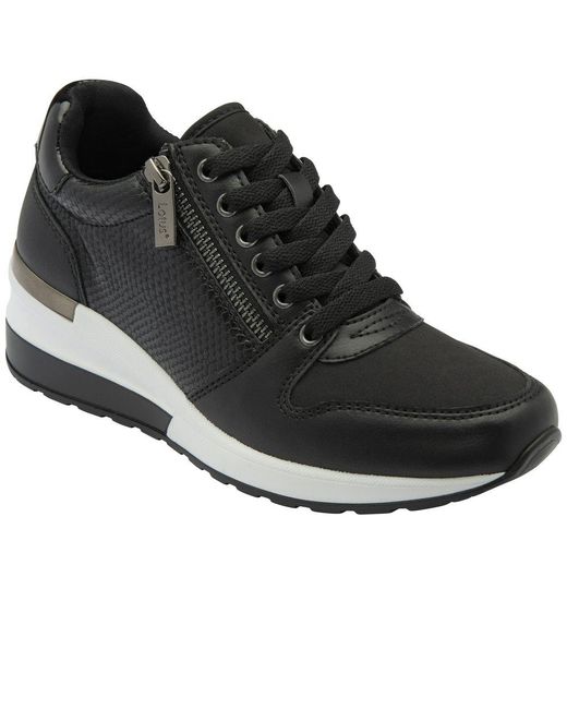 Lotus Black Isabella Trainers