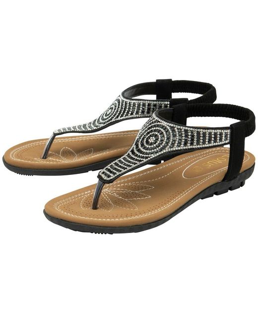 Lotus Metallic Aura Toe Post Sandals