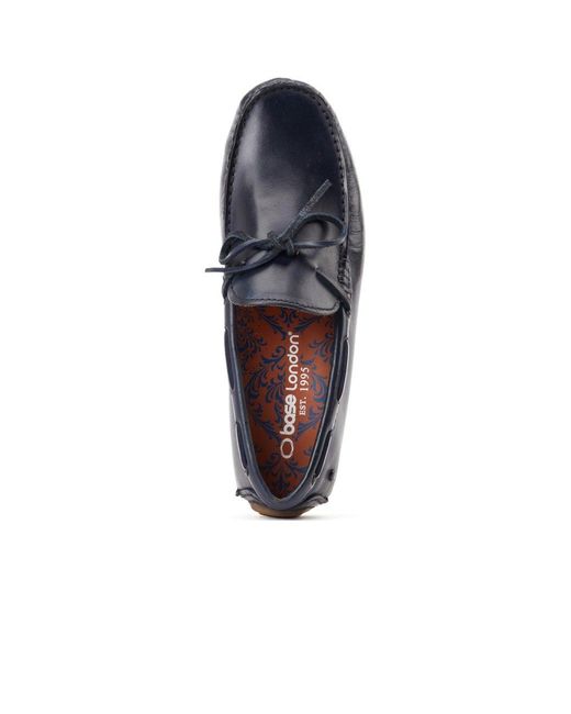 Base London Blue Brooks Loafers for men