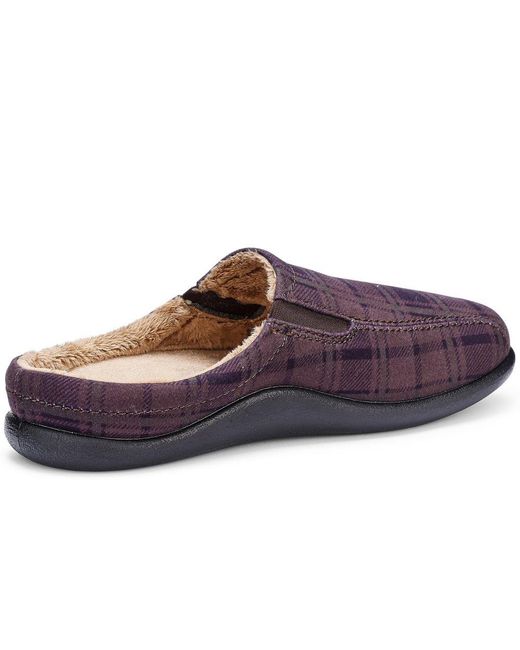 Hotter Purple Slide Slippers for men