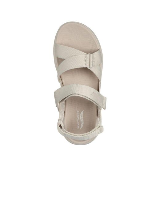 Skechers Gray Ske Dsv Go Walk Arch Fit Sandal Attract Sandal