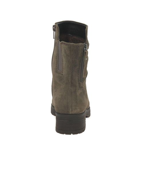 Gabor Brown Zola Biker Boots
