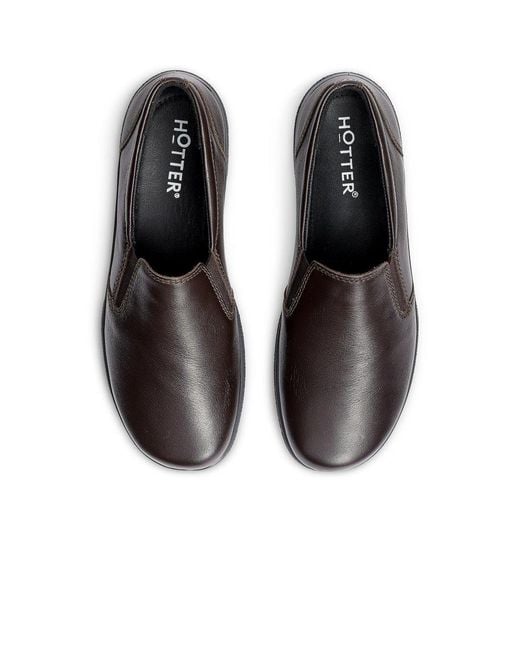 Hotter Black Glove Ii Slip On Shoes
