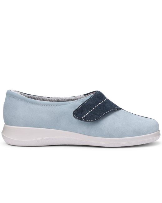 Hotter Blue Wrap Wide Fit Warmlined Slippers