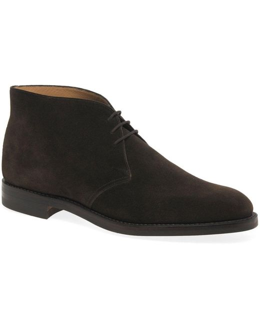 Crockett and Jones Chiltern 8236rs Dark Brown Suede Chukka Boots for men