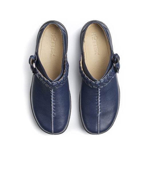 Hotter Blue Magical Extra Wide Mules