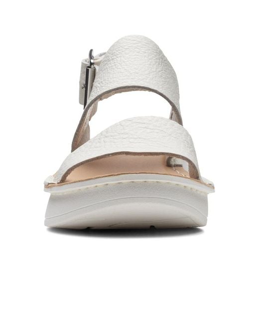 Clarks Velhill Strap Low Wedge Sandals in White Lyst Canada