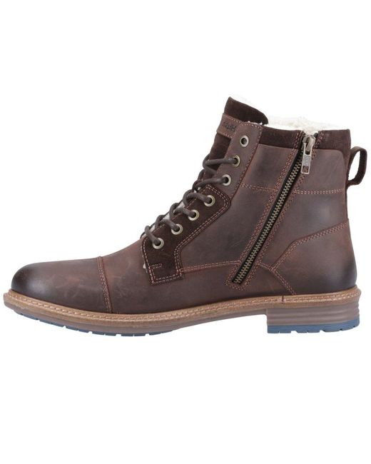 Hush Puppies Brown Jordan Buckle Boots for men