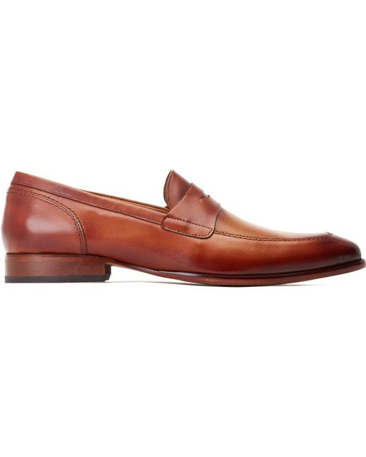 Base London Brown Bruno Penny Loafer for men