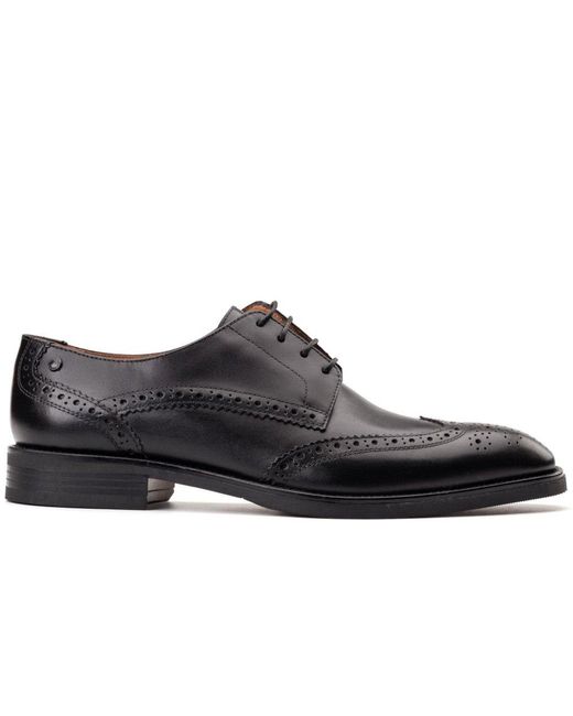 Base London Black Pocket Brogues for men