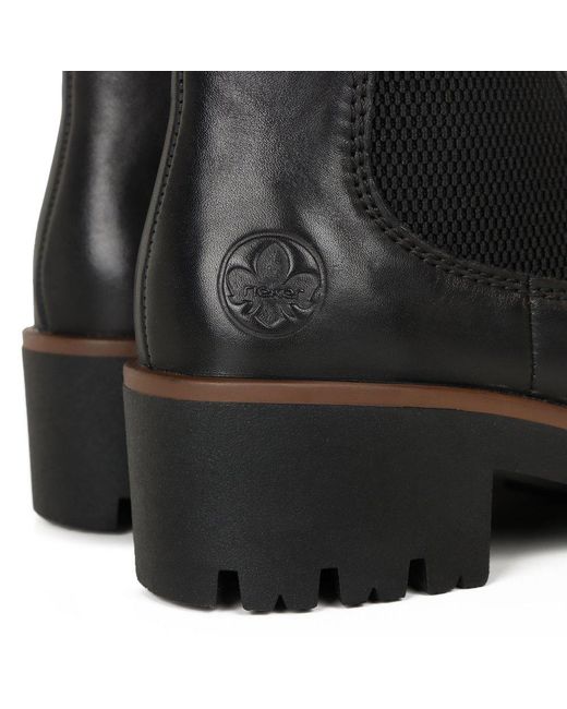 Rieker Black Acorn Ii Chelsea Boots