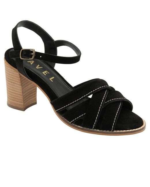 Ravel Black Cullen Heeled Sandals