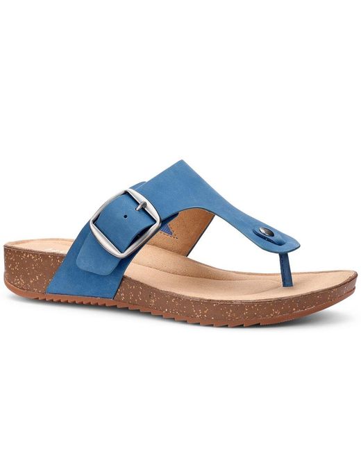 Hotter Blue Resort Toe Post Sandals