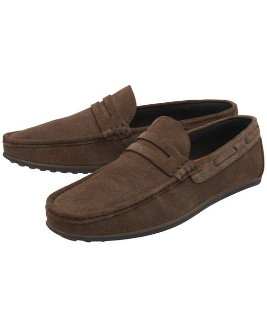 Frank Wright Brown Duggan Loafers for men