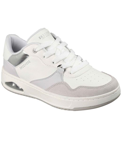 Skechers White Uno Ctl Subtle Shimmer Trainers