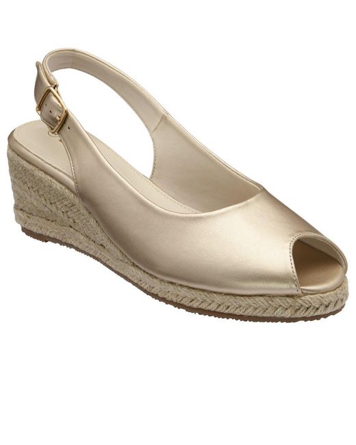 Lotus Metallic Gabriella Wedge Sandals
