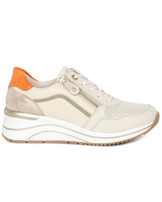 Remonte White Arial Trainers Colour: 80 Off Lea