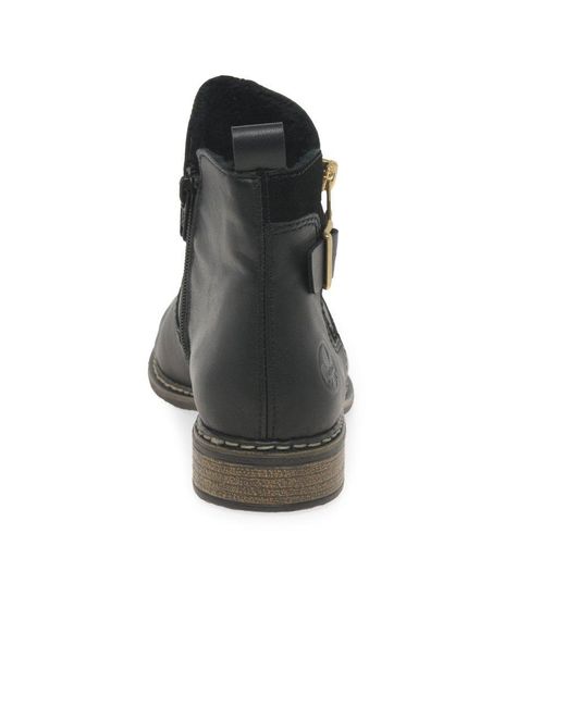 Rieker Black Bobbi Ankle Boots