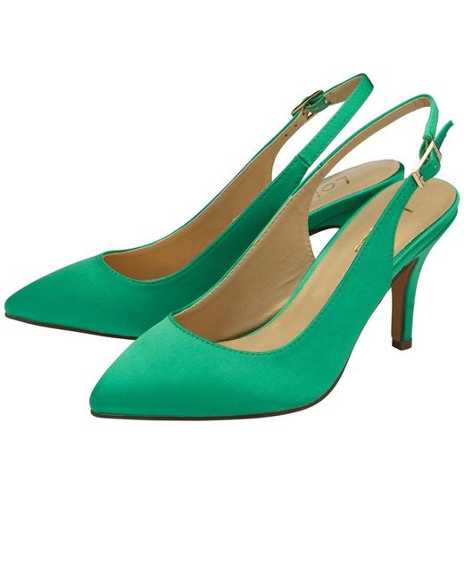 Lotus Green Reeva Slingback Court Shoes Size: 3