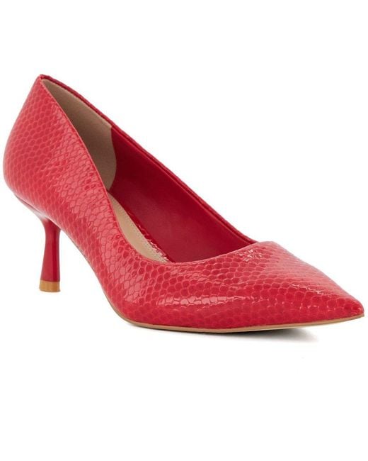 Dune Red Angelina Court Shoes