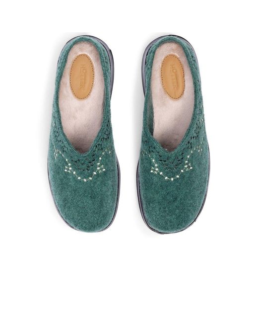 Hotter Blue Cuddle Slippers