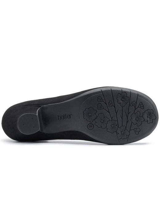 Hotter Black Jive Court Shoes