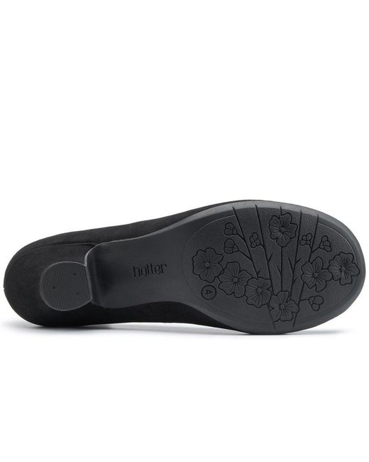 Hotter Black Jive Court Shoes