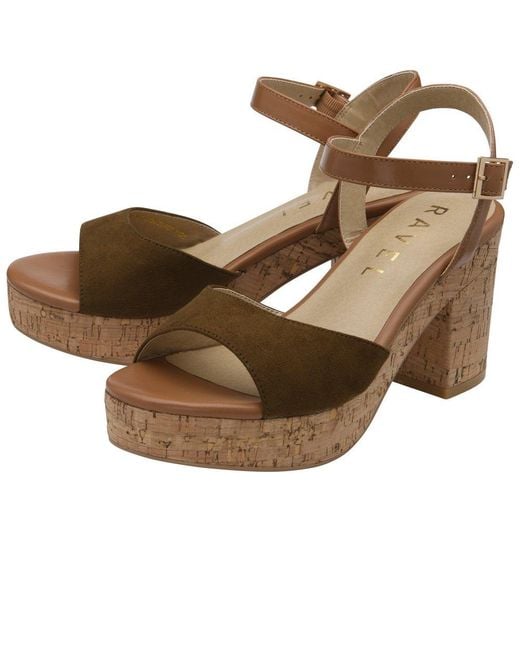 Ravel Brown Hauxley Heeled Sandals