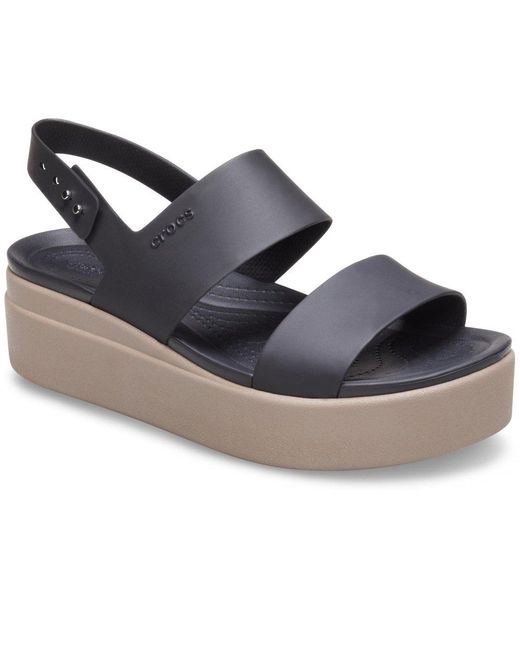 CROCSTM Blue Brooklyn Low Wedge Sandals