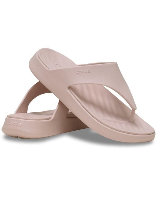 CROCSTM Pink Getaway Triangle Flip Sandals