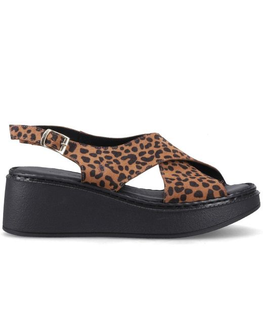 Hush Puppies Brown Bex Wedge Sandals