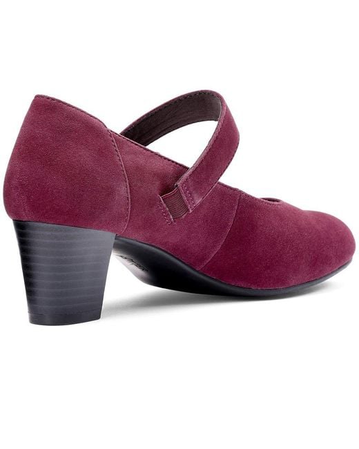 Hotter Purple Duet Mary Jane Court Shoes