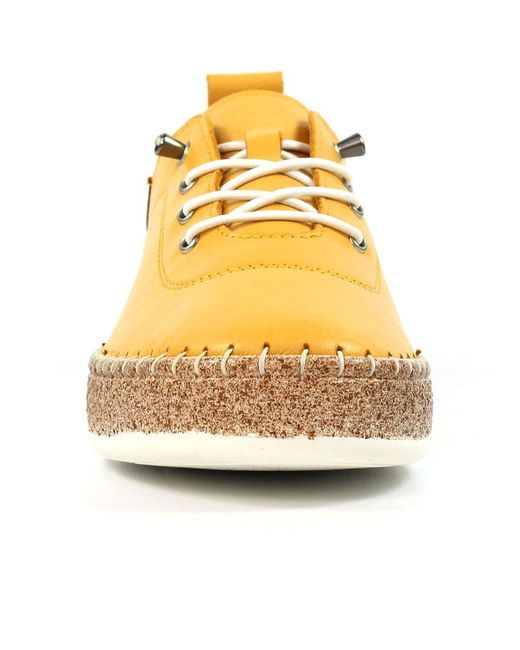 Lunar (GRS) Yellow Evie Plimsoll Trainers