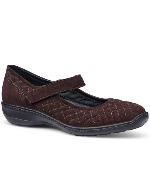 Hotter Blue Grateful Wide Fit Mary Janes