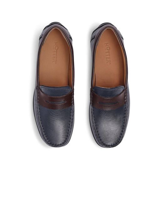 Hotter Blue Ewan Loafers for men