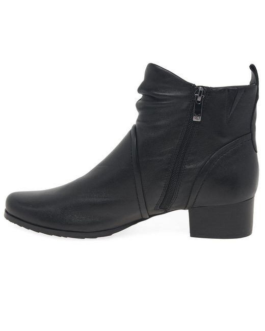 Caprice Black Fearne Ankle Boots