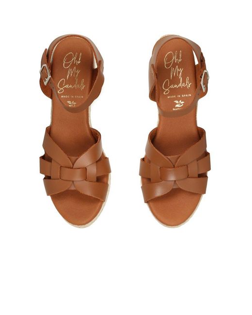 Oh My Sandals Brown Seville Sandals