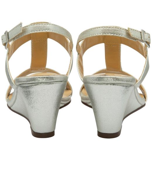 Lotus Metallic Ilaria Wedge Sandals