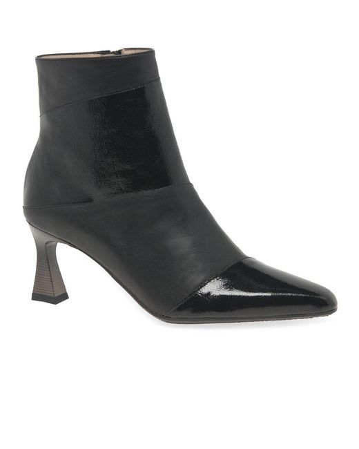 Hispanitas Black Dalia Patch Ankle Boots
