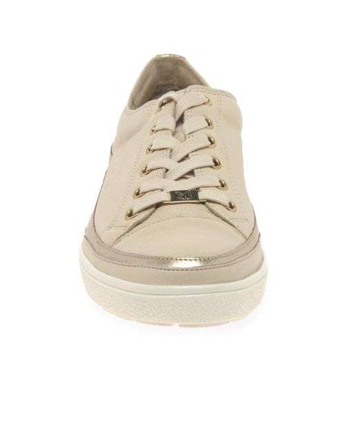 Caprice White Star Casual Lace Up Trainers