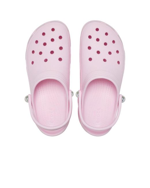 CROCSTM Pink Classic Platform Clogs