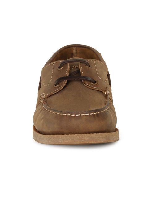Loake Brown Padstow Boat Shoes for men