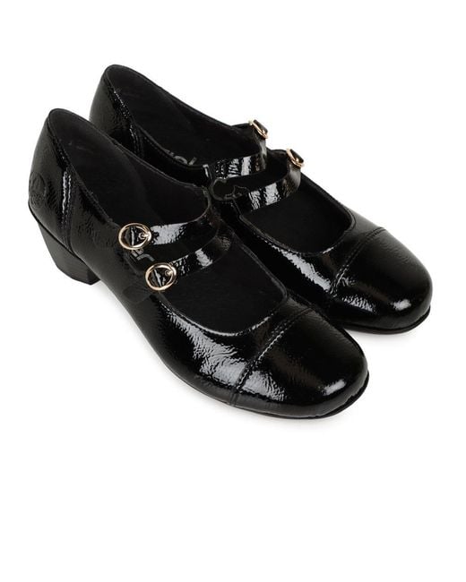 Rieker Black Tango Mary Jane Court Shoes