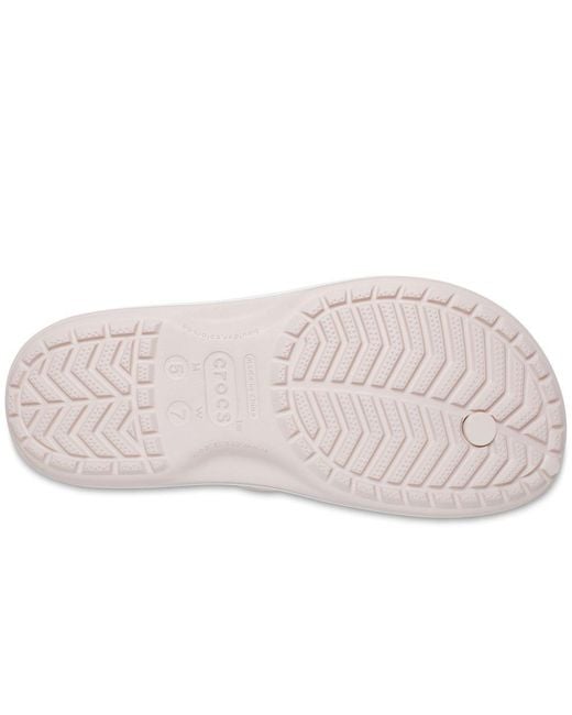 CROCSTM Pink Crocband Flip Toe Post Sandals