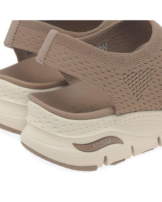 Skechers Gray Arch Fit Brightest Day Sandals
