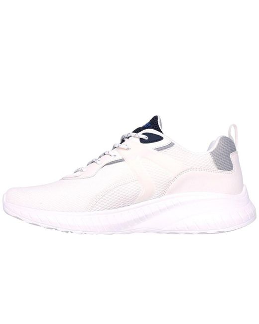 Skechers White Bobs Squad Chaos Elevated Drift Trainers for men