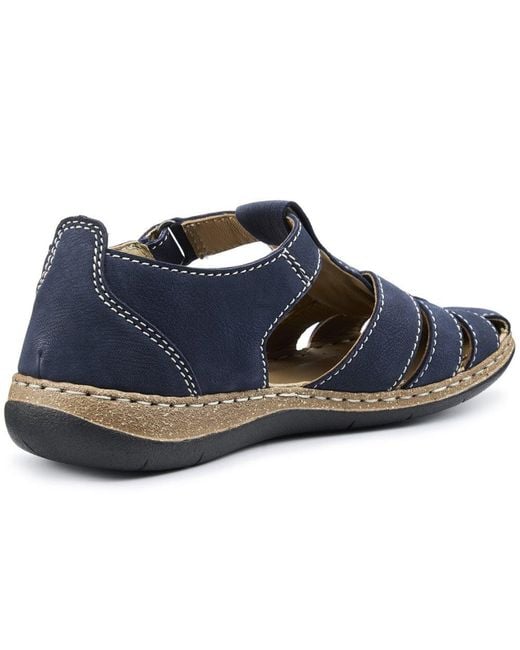 Hotter Blue Sharini Wide Fit Sandals